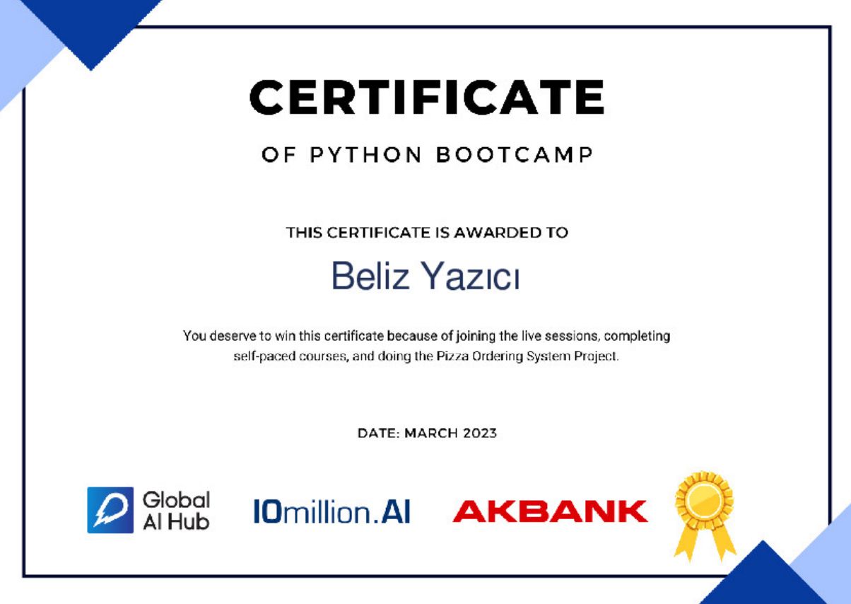 Python Bootcamp Certificate